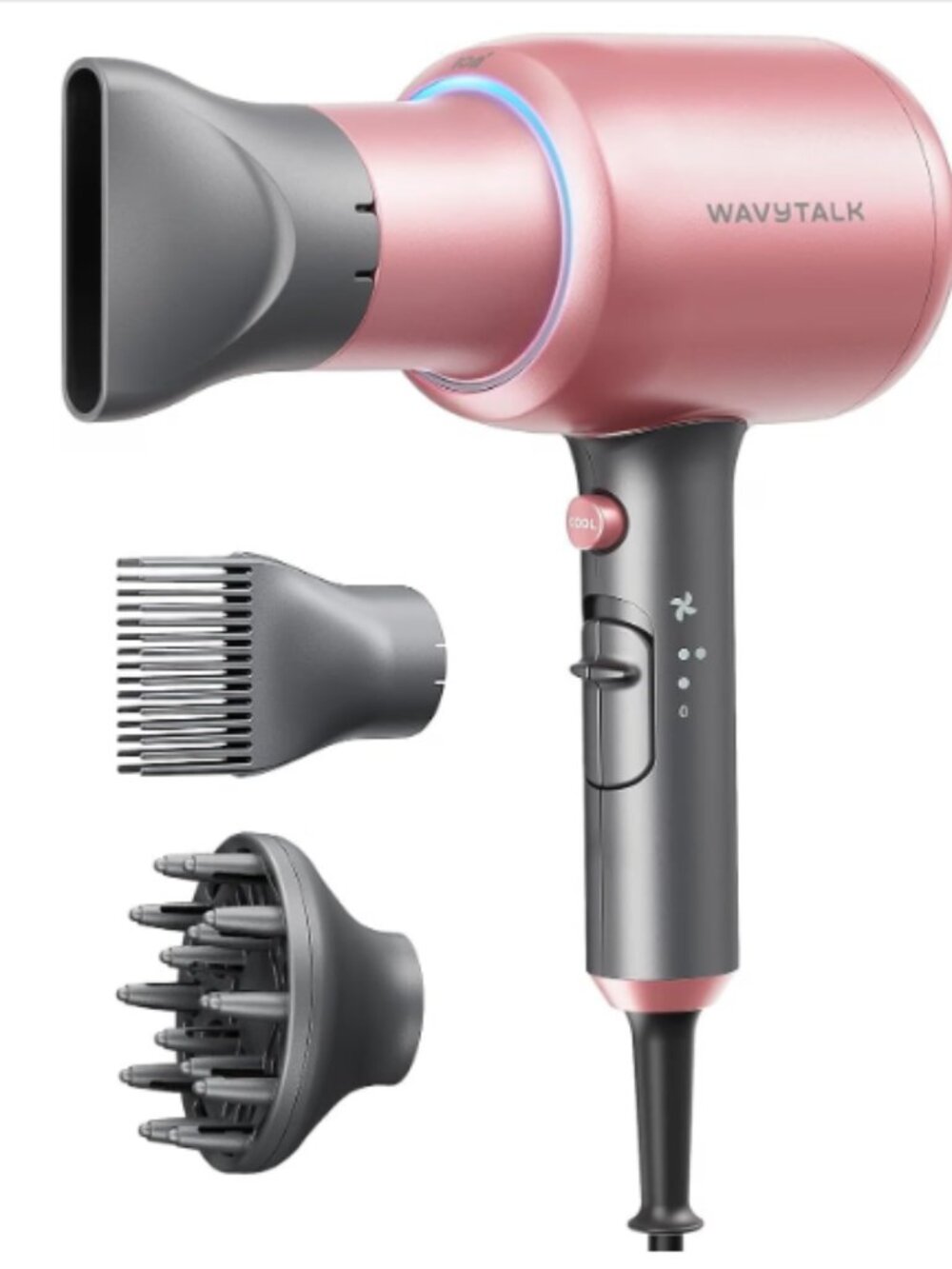 NEW Wavytalk Hair Dryer with Diffuser, Blown Away Ionic Blow Dryer